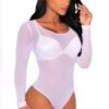 European and American Sexy Underwear Black Tight Mesh Perspective One-piece Sexy Pajamas