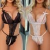 Gathering Sexy Underwear Pajama Cutout Halter Jumpsuit