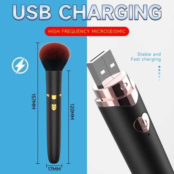 Char hair brush vibrating stick make-up brush massage AV stick electric jump egg female masturbator