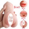 Male airplane cup three-point reverse mould double-head tongue licking name device mouth masturbation device