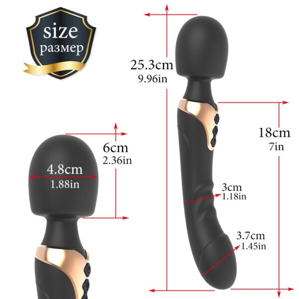 Dual-head vibration char AV stick G-spot orgasm portable female massage stick