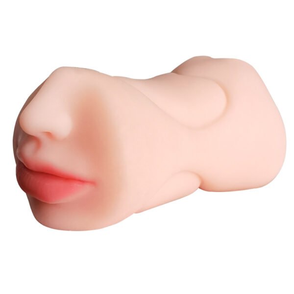 Male airplane cup three-point reverse mould double-head tongue licking name device mouth masturbation device