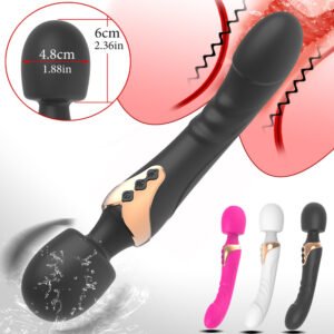 Dual-head vibration char AV stick G-spot orgasm portable female massage stick