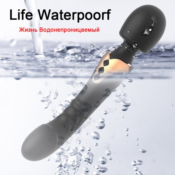 Dual-head vibration char AV stick G-spot orgasm portable female massage stick