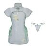 Hot Perspective Classical Collar Interesting Cheongsam Retro Embroidered Split Pajamas Chinese Style