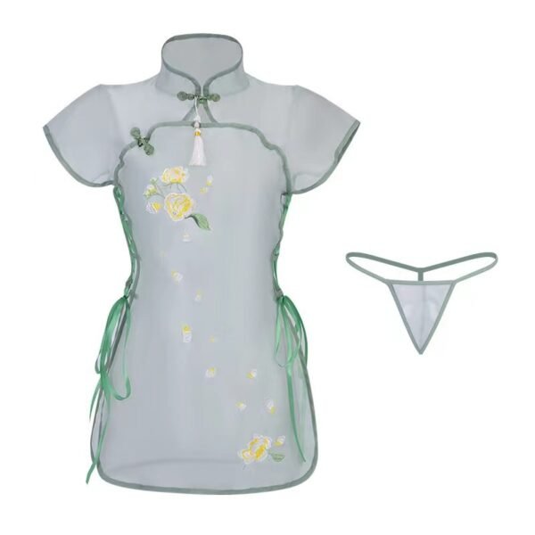 1688_image_share_e95988af8139f48f825faaa489a742f0 Hot Perspective Classical Collar Interesting Cheongsam Retro Embroidered Split Pajamas Chinese Style