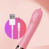 Warming tongue licking female penis vibrating stick masturbator AV massage stick