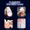 Lectric male masturbation device with intelligent pronunciation, full-automatic suck, vibration and warming airplane cup