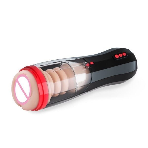Penis exerciser for male full-automatic telescopic vibrating airplane cup drawing and inserting masturbator