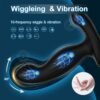 Male masturbation device capable of pul prostate climax massager and war with vestibule double-ring anal plug vibrating rod