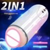 Lectric male masturbation device with intelligent pronunciation, full-automatic suck, vibration and warming airplane cup