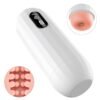 Male masturbation device with full-automatic vibrate airplane cup clip, deep throat suction and intelligent pronunciation