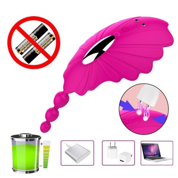USB char wearable masturbator for women remote control G-spot silica gel vibrator