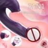 Char double-head sucking and flap vibrating rod electric female masturbator 10-frequency vibration climax