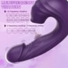 Char double-head sucking and flap vibrating rod electric female masturbator 10-frequency vibration climax