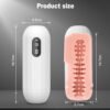 Male masturbation device with full-automatic vibrate airplane cup clip, deep throat suction and intelligent pronunciation