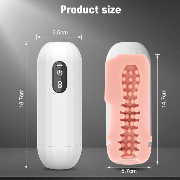 Male masturbation device with full-automatic vibrate airplane cup clip, deep throat suction and intelligent pronunciation