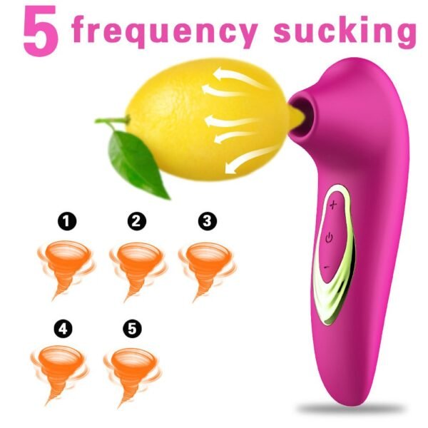 Female 5-frequency rose sucking device honey bean teasing sucking vagina sex appeal masturbation stick second tide vibration stick