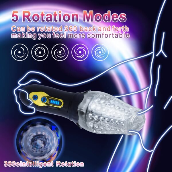Rotating luminous penis exerciser glans trainer vibrating electric masturbator toy sexy male airplane cup