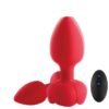 Luminous sex toy vestibular stimulation wireless remote control vibrating rose silicone anal plug