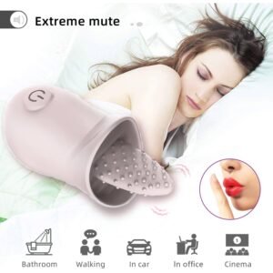 Female masturbator tongue licking vibrator honey bean tongue