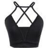 Mesh see-through plunging bra