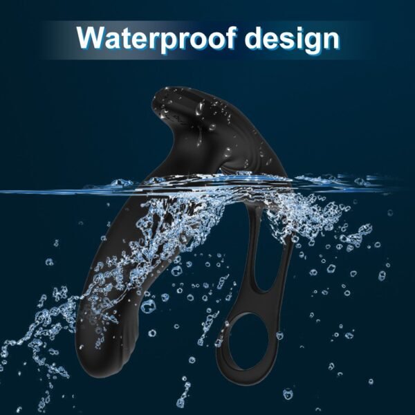 Male masturbation device capable of pul prostate climax massager and war with vestibule double-ring anal plug vibrating rod