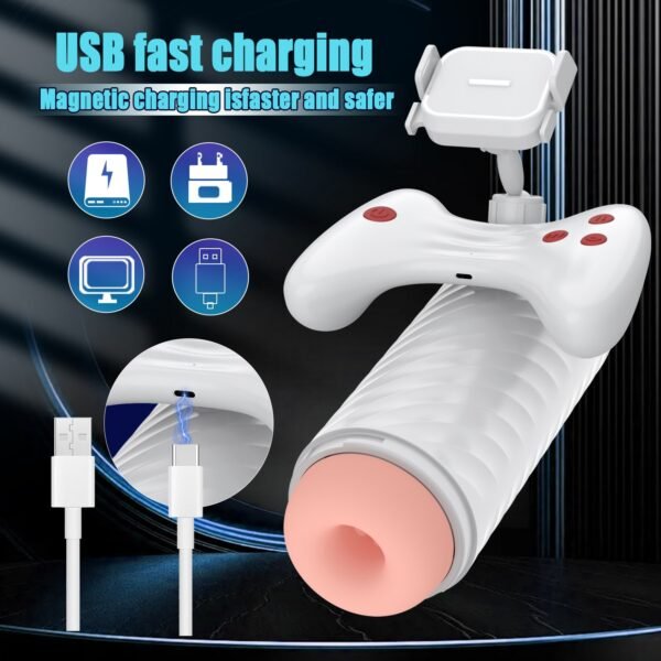Airplane cup male electric full-automatic telescopic game handle vibrate sucking masturbation device mobile phone video suppor