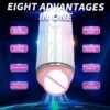 Lectric male masturbation device with intelligent pronunciation, full-automatic suck, vibration and warming airplane cup