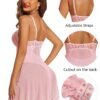 Sexy See-Through Lace Suspender Sexy Pajama Large Size See-Through Suspender Jumpsuit Women