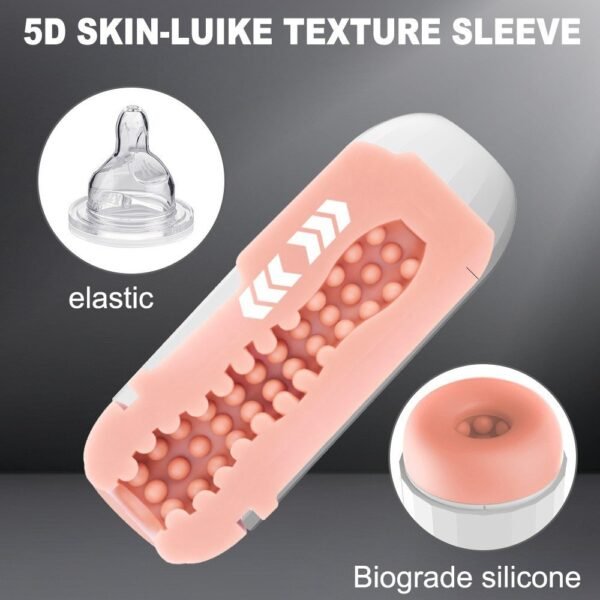 Male masturbation device with full-automatic vibrate airplane cup clip, deep throat suction and intelligent pronunciation