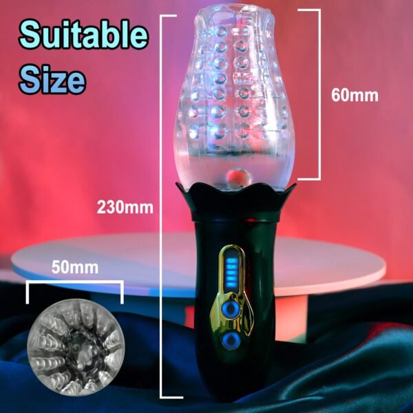 Rotating luminous penis exerciser glans trainer vibrating electric masturbator toy sexy male airplane cup