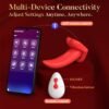 Female simulated tongue wearing jumping egg masturbator wireless remote control APP remote control