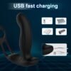 Male masturbation device capable of pul prostate climax massager and war with vestibule double-ring anal plug vibrating rod