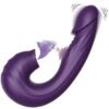Char double-head sucking and flap vibrating rod electric female masturbator 10-frequency vibration climax