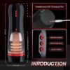 Penis exerciser for male full-automatic telescopic vibrating airplane cup drawing and inserting masturbator
