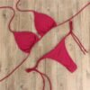 Halter Solid Three-Point Bikini Sexy Swimsuit Women's Split Strap Adjustable Multi-Color Swimsuit Set
