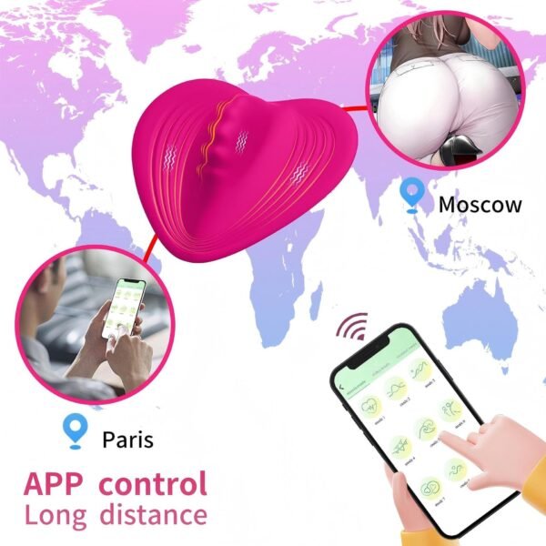 Charging APP wireless remote control vibrating massage appliance heart-shaped invisible wearing jumping egg