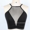 Mesh see-through plunging bra