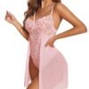 Sexy See-Through Lace Suspender Sexy Pajama Large Size See-Through Suspender Jumpsuit Women