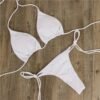 Halter Solid Three-Point Bikini Sexy Swimsuit Women's Split Strap Adjustable Multi-Color Swimsuit Set
