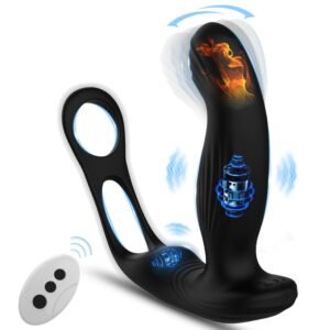 Male masturbation device capable of pul prostate climax massager and war with vestibule double-ring anal plug vibrating rod