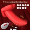Female simulated tongue wearing jumping egg masturbator wireless remote control APP remote control