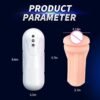 Lectric male masturbation device with intelligent pronunciation, full-automatic suck, vibration and warming airplane cup