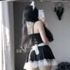 COS Maid Uniform Seduction Mesh No-Take Off Date Battle Gown Pajama Set