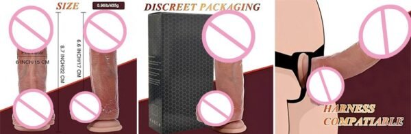 Imulate liquid silica gel penis for women