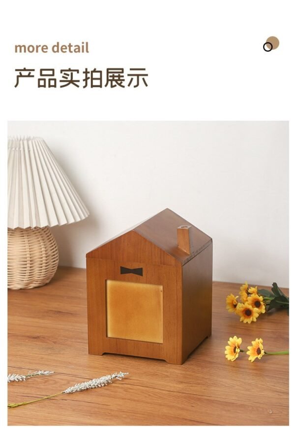 Cat and dog pet wooden cinerary urn