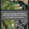 Electric pruning shears, portable garden and horticulture lithium battery fruit tree shears, outdoor high branch shears