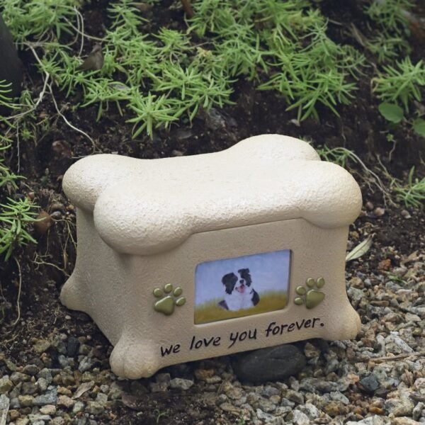 Resin pet cinerary casket puppy cat souvenir box