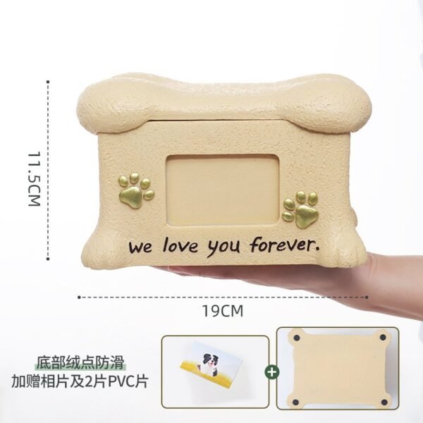 Resin pet cinerary casket puppy cat souvenir box